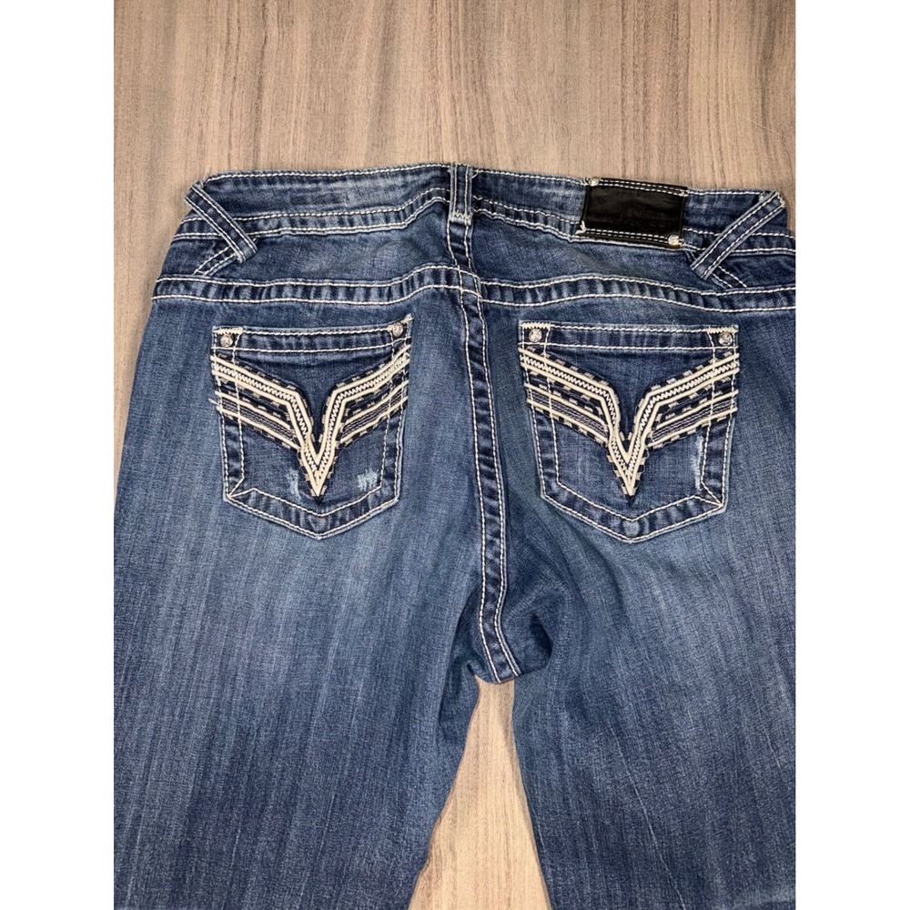 Vigoss The Chelsea Straight Leg Distressed Jeans Medium Wash 16 L 31 D7 - Picture 12 of 13